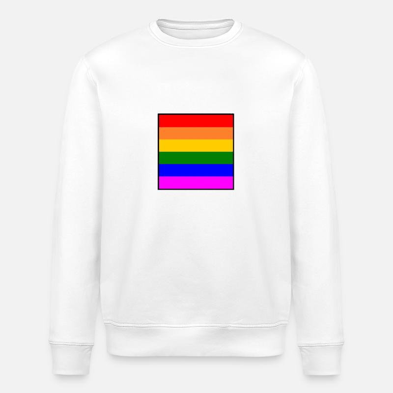 Rainbow - Stanley/Stella ROLLER Unisex Organic Sweatshirt - white