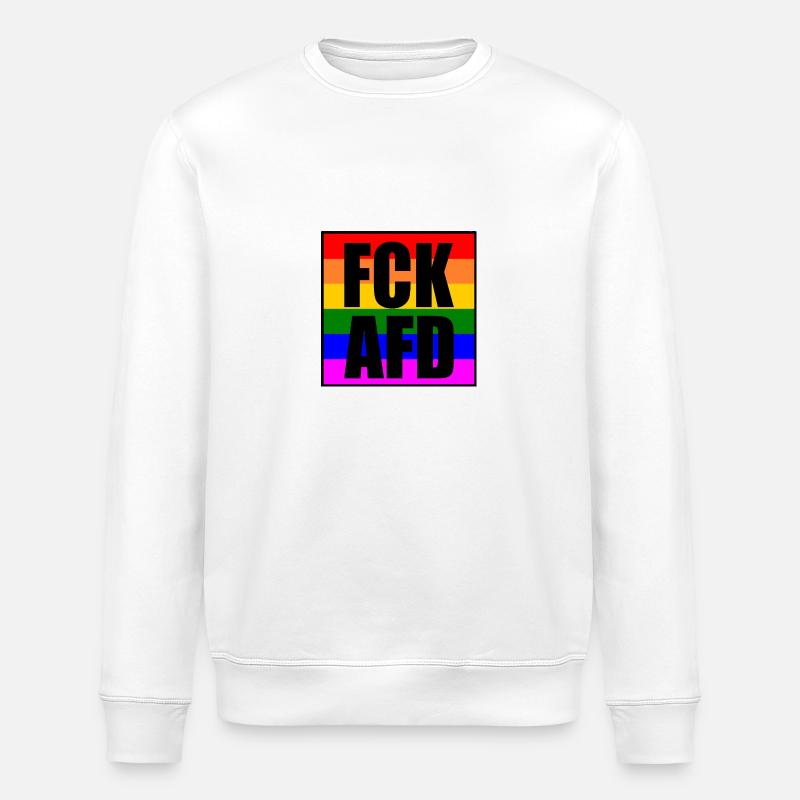 Fck afd - Stanley/Stella Unisex Bio-Sweatshirt ROLLER - Weiß