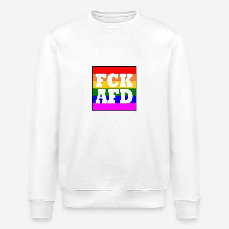 Fck afd - Stanley/Stella Unisex Bio-Sweatshirt ROLLER - Weiß