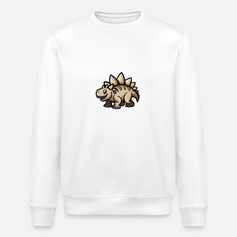 Dinosaurier stegosaurus Comic - Stanley/Stella Unisex Bio-Sweatshirt ROLLER - Weiß