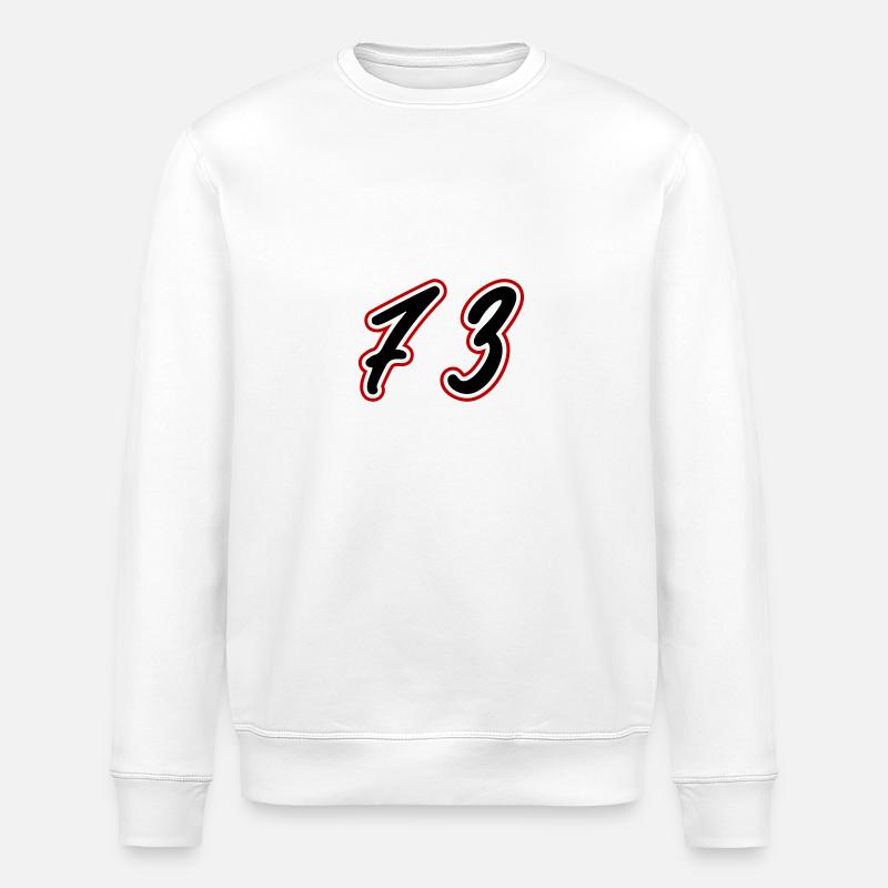 73 Number Symbol - Stanley/Stella ROLLER Unisex Organic Sweatshirt - white