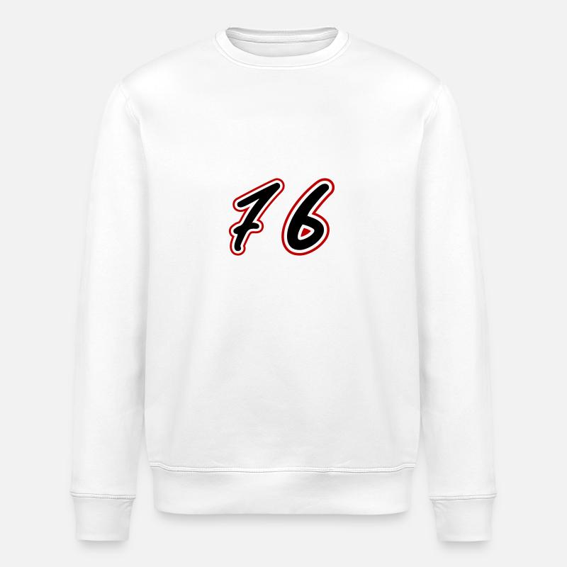 76 Symbole numérique - Sweat bio ROLLER Stanley/Stella Unisexe - blanc