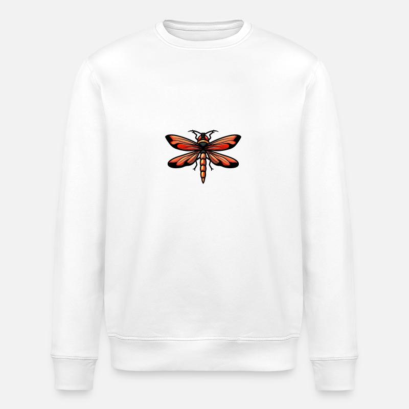 Libelle Comic - Stanley/Stella Unisex Bio-Sweatshirt ROLLER - Weiß