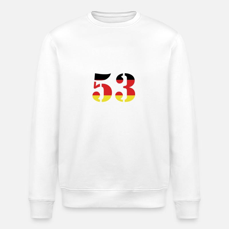 53 Number Jersey Germany - Stanley/Stella ROLLER Unisex Organic Sweatshirt - white