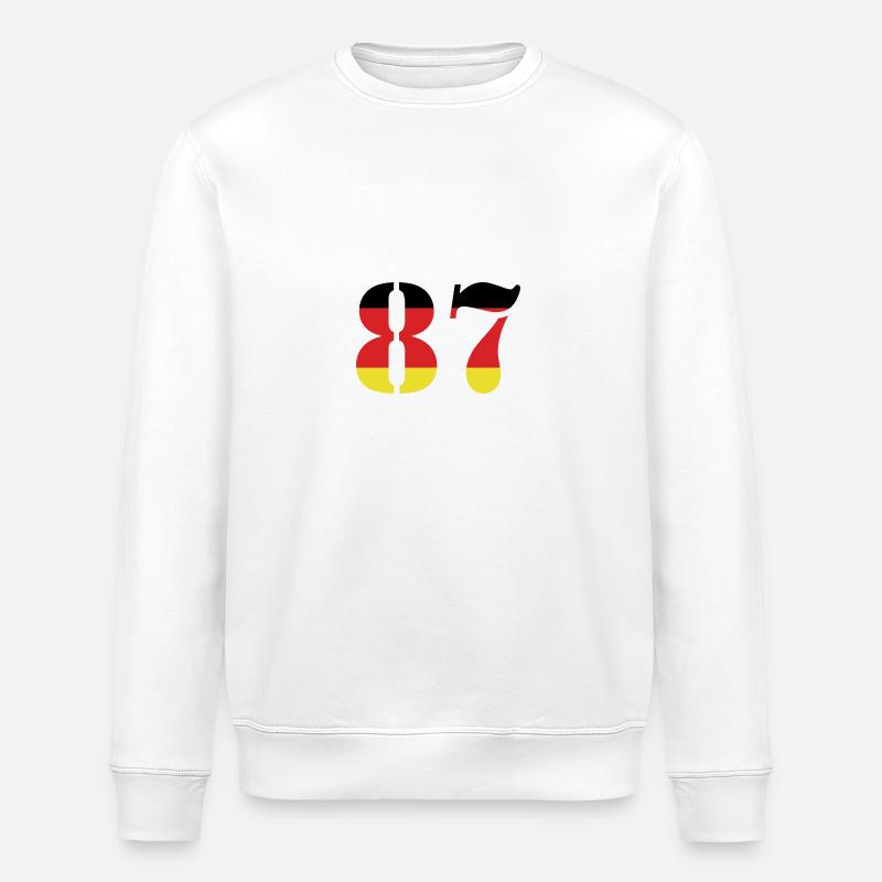 87 Numéro Jersey Allemagne - Sweat bio ROLLER Stanley/Stella Unisexe - blanc