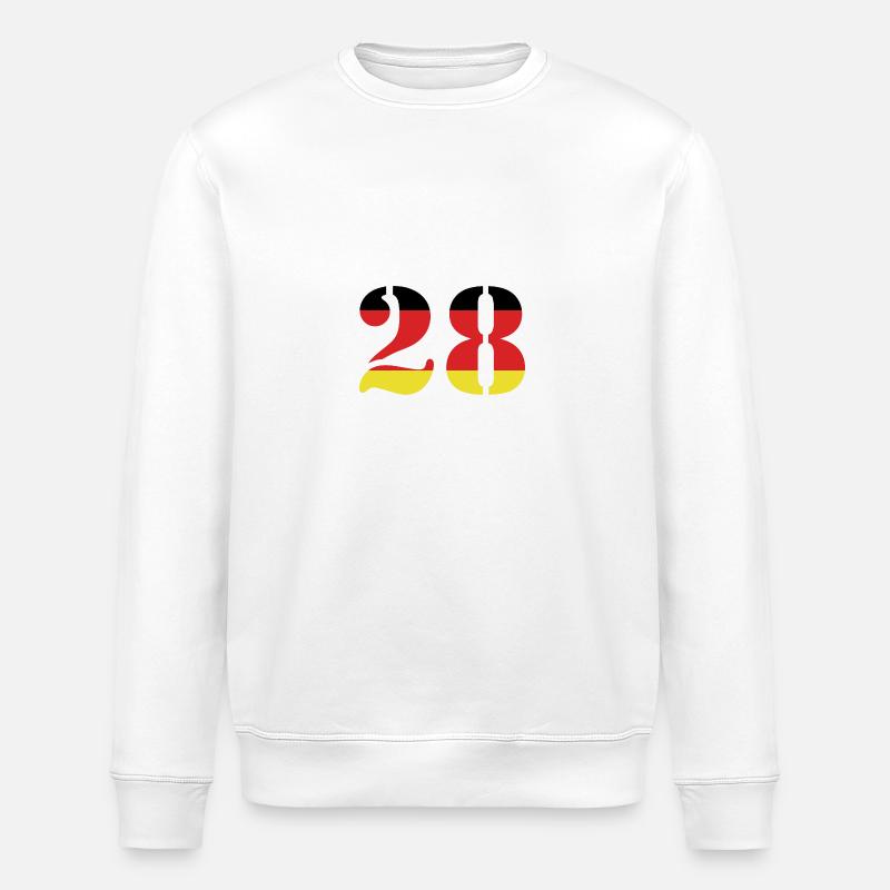 28 Numéro Jersey Allemagne - Sweat bio ROLLER Stanley/Stella Unisexe - blanc