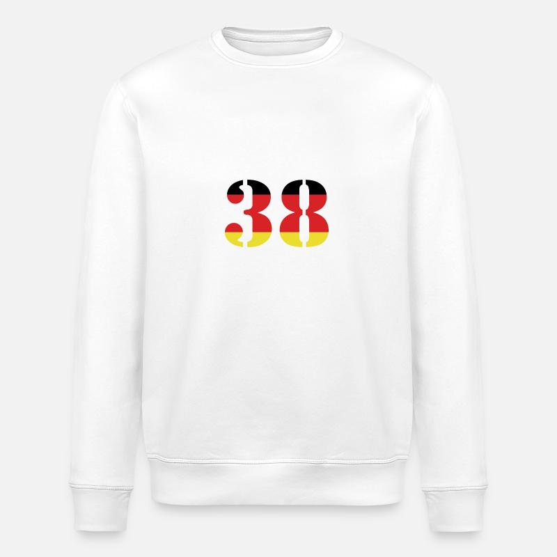 38 Number Jersey Germany - Stanley/Stella ROLLER Unisex Organic Sweatshirt - white