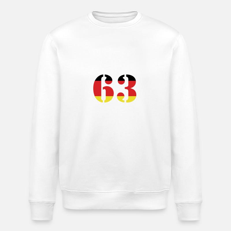 63 Number Jersey Germany - Stanley/Stella ROLLER Unisex Organic Sweatshirt - white