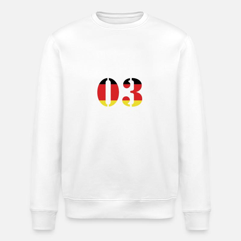 3 Number Jersey Germany - Stanley/Stella ROLLER Unisex Organic Sweatshirt - white