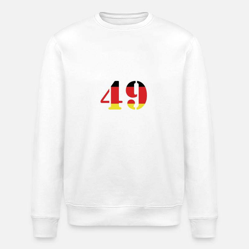 49 Number Jersey Germany - Stanley/Stella ROLLER Unisex Organic Sweatshirt - white