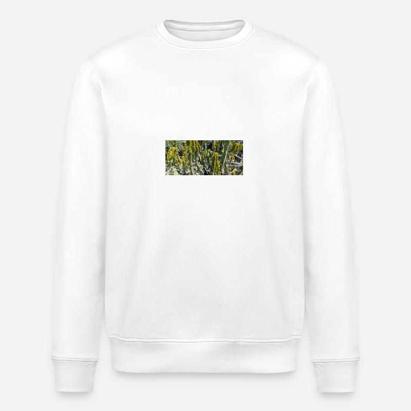 Beau cactus canarien - Sweat bio ROLLER Stanley/Stella Unisexe - blanc