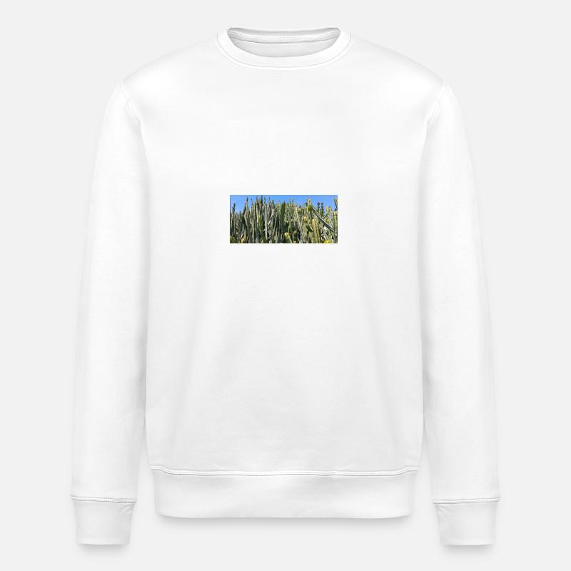 Kanarischer Kaktus - Stanley/Stella Unisex Bio-Sweatshirt ROLLER - Weiß