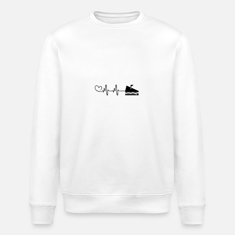 Cœur de pouls sandwich - Sweat bio ROLLER Stanley/Stella Unisexe - blanc