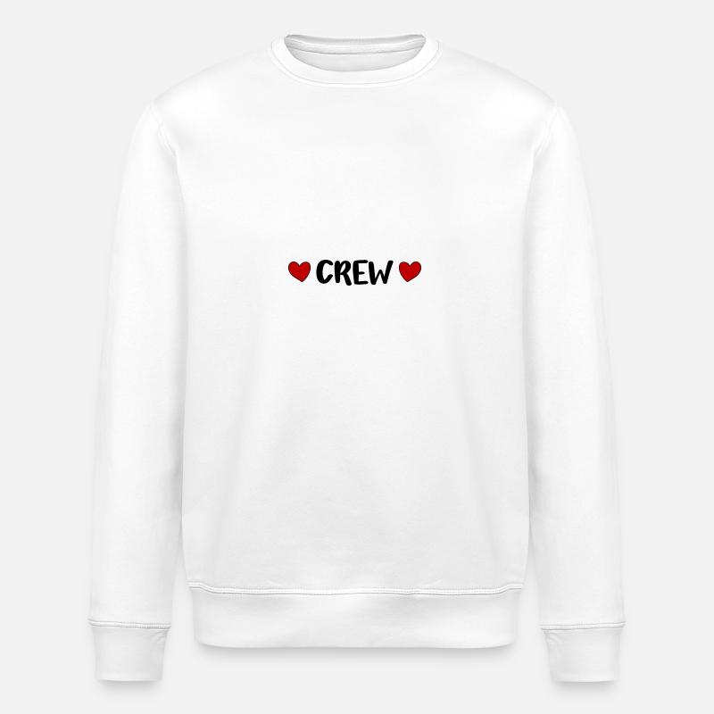 Crew Herz - Stanley/Stella Unisex Bio-Sweatshirt ROLLER - Weiß