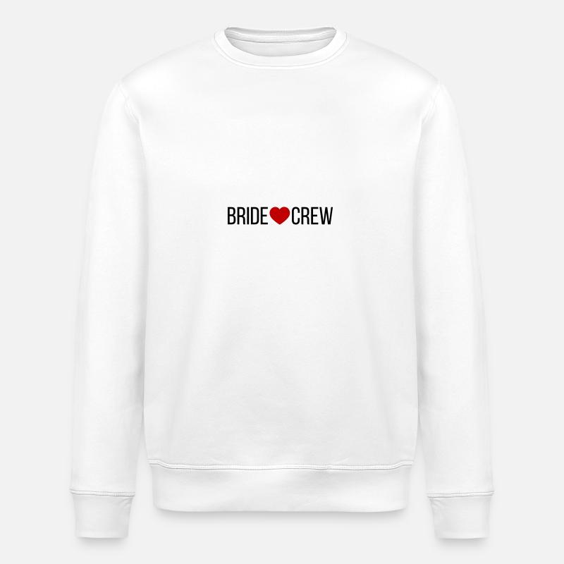 Bride Crew Herz - Stanley/Stella Unisex Bio-Sweatshirt ROLLER - Weiß