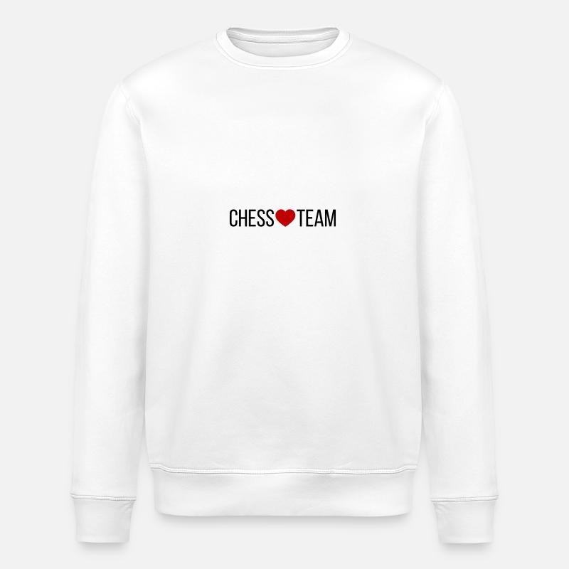 Chess Team Herz - Stanley/Stella Unisex Bio-Sweatshirt ROLLER - Weiß