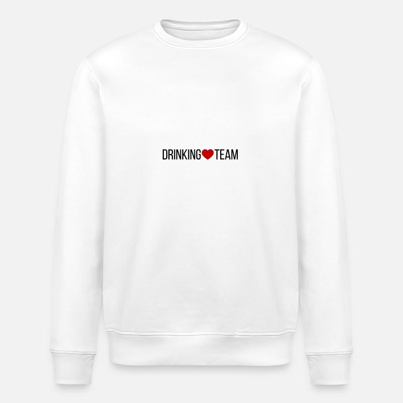 Drinking Team Herz - Stanley/Stella Unisex Bio-Sweatshirt ROLLER - Weiß