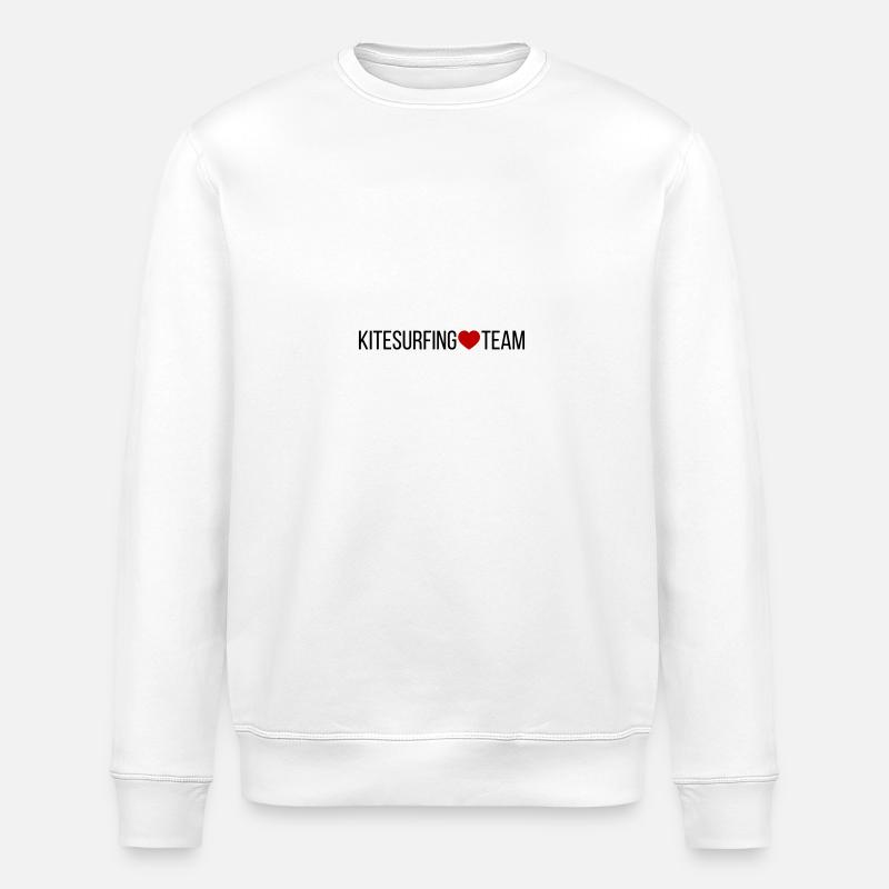 Kitesurfing Team Herz - Stanley/Stella Unisex Bio-Sweatshirt ROLLER - Weiß