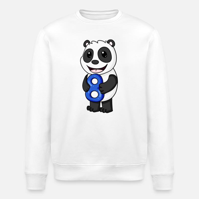 Panda 8 - Stanley/Stella Unisex Bio-Sweatshirt ROLLER - Weiß