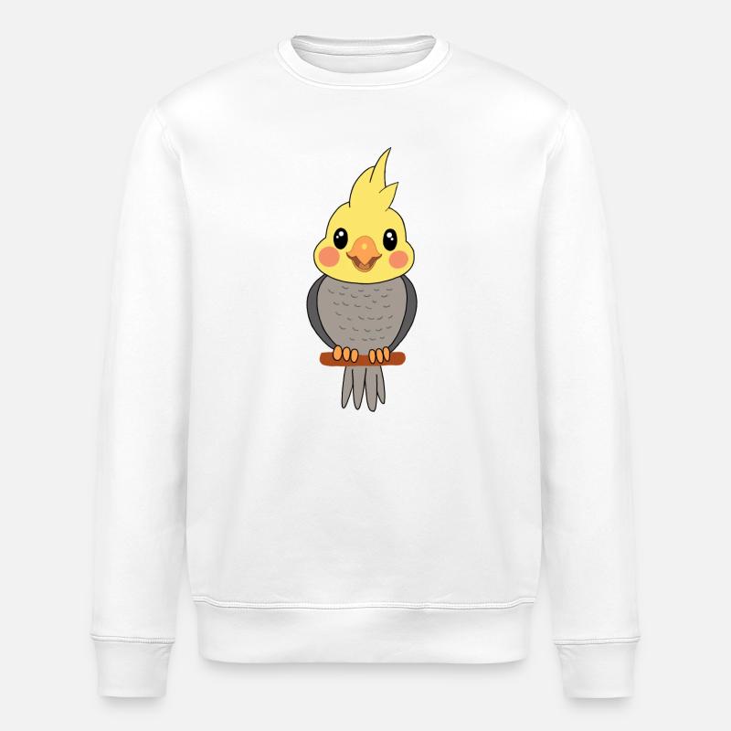 Nymphensittich - Stanley/Stella Unisex Bio-Sweatshirt ROLLER - Weiß