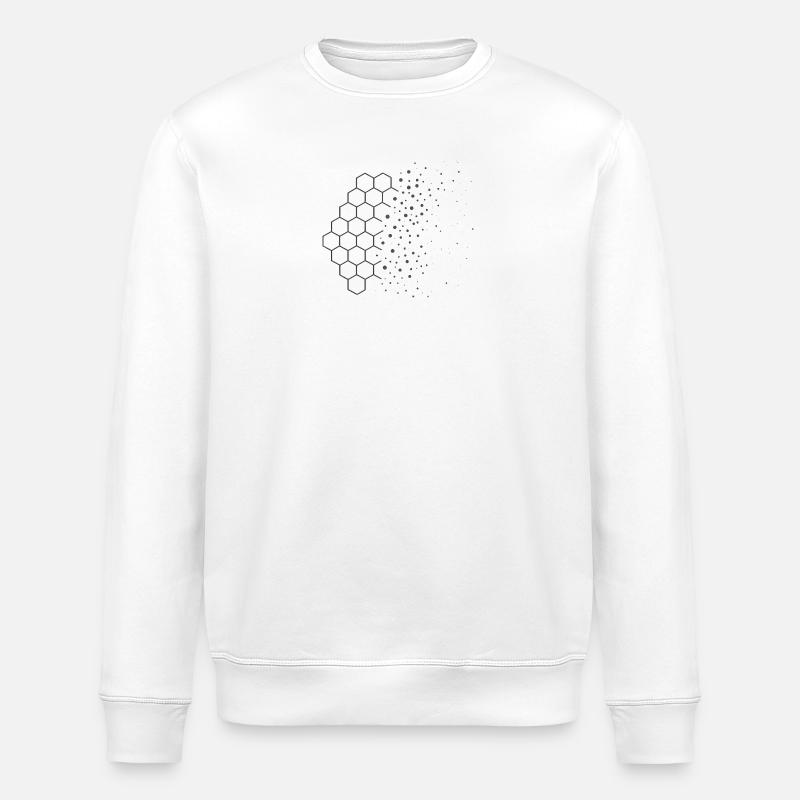 Entropy Drift – Physics Design - Stanley/Stella ROLLER Unisex Organic Sweatshirt - white