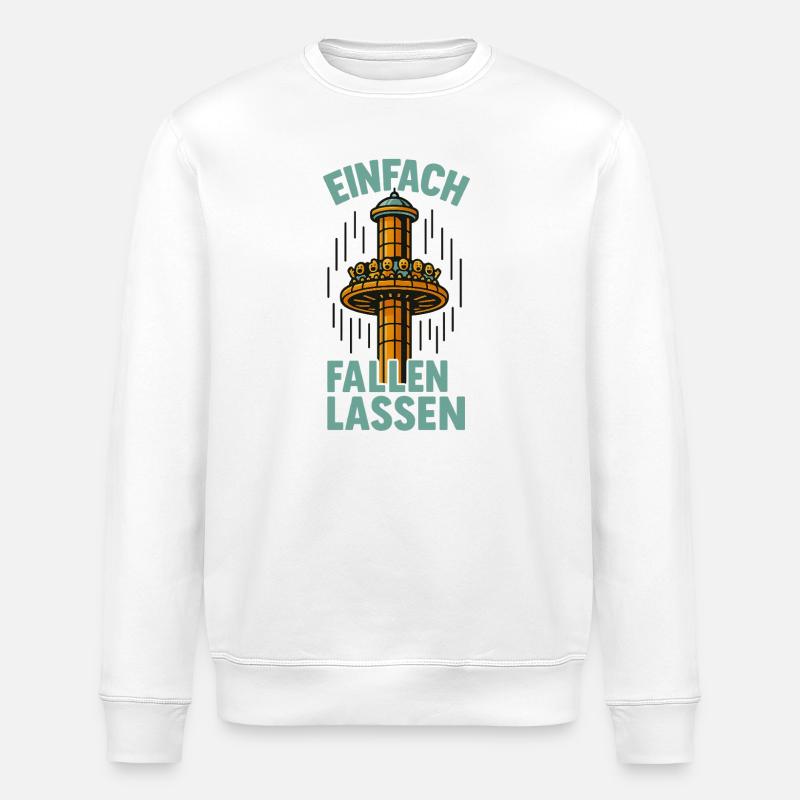 Fallen Lassen Drop Tower Freefall - Stanley/Stella Unisex Bio-Sweatshirt ROLLER - Weiß