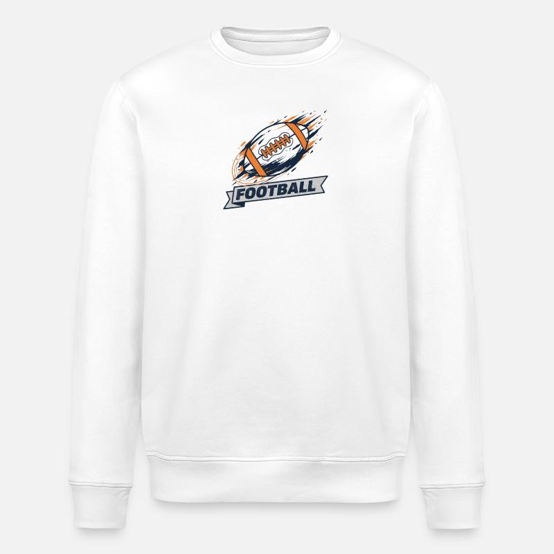 Logo dynamique en spirale de football - Sweat bio ROLLER Stanley/Stella Unisexe - blanc