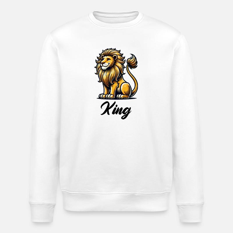 löwe könig - Stanley/Stella Unisex Bio-Sweatshirt ROLLER - Weiß