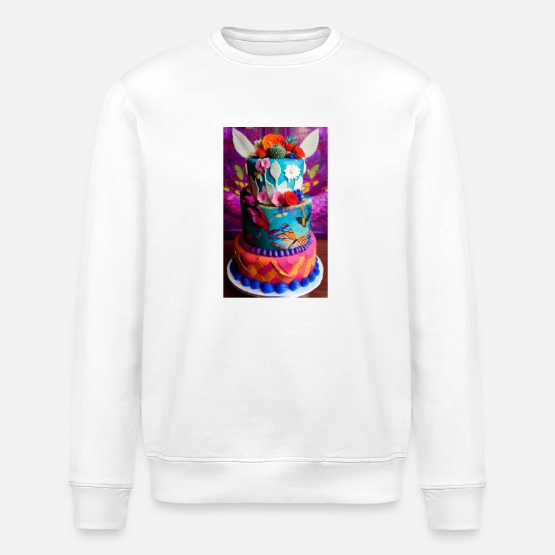 Super gâteau pour célébrer - Sweat bio ROLLER Stanley/Stella Unisexe - blanc
