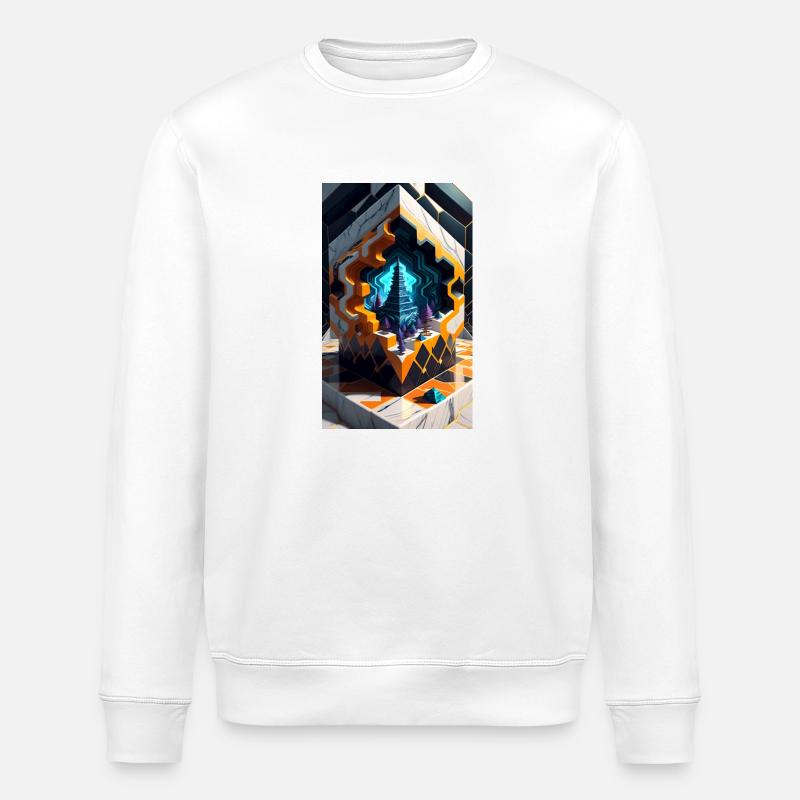 Cosmic Elements - Stanley/Stella ROLLER Unisex Organic Sweatshirt - white