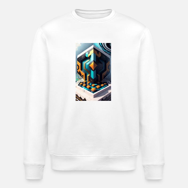 Mystische Formen - Stanley/Stella Unisex Bio-Sweatshirt ROLLER - Weiß