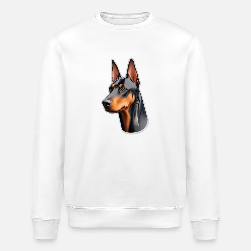 Dobermann - Stanley/Stella Unisex Bio-Sweatshirt ROLLER - Weiß