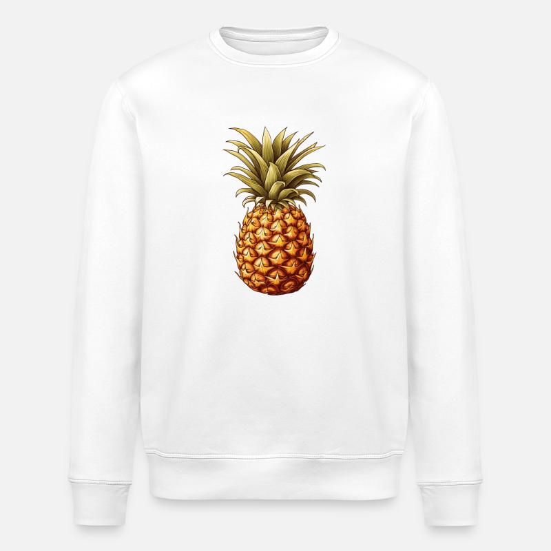 Ananas - Sweat bio ROLLER Stanley/Stella Unisexe - blanc