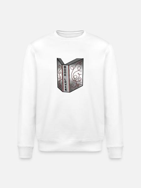 Book Lover - Stanley/Stella ROLLER Unisex Organic Sweatshirt - white