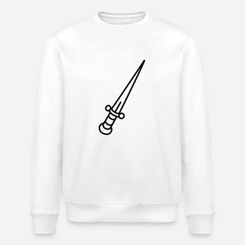 Couteau - Sweat bio ROLLER Stanley/Stella Unisexe - blanc