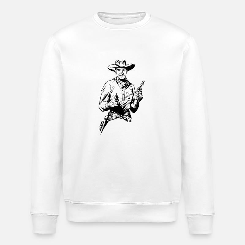 Cowboy - Stanley/Stella Unisex Bio-Sweatshirt ROLLER - Weiß