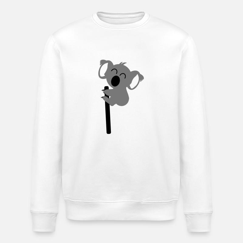 Koala climbing - Stanley/Stella Unisex Bio-Sweatshirt ROLLER - Weiß