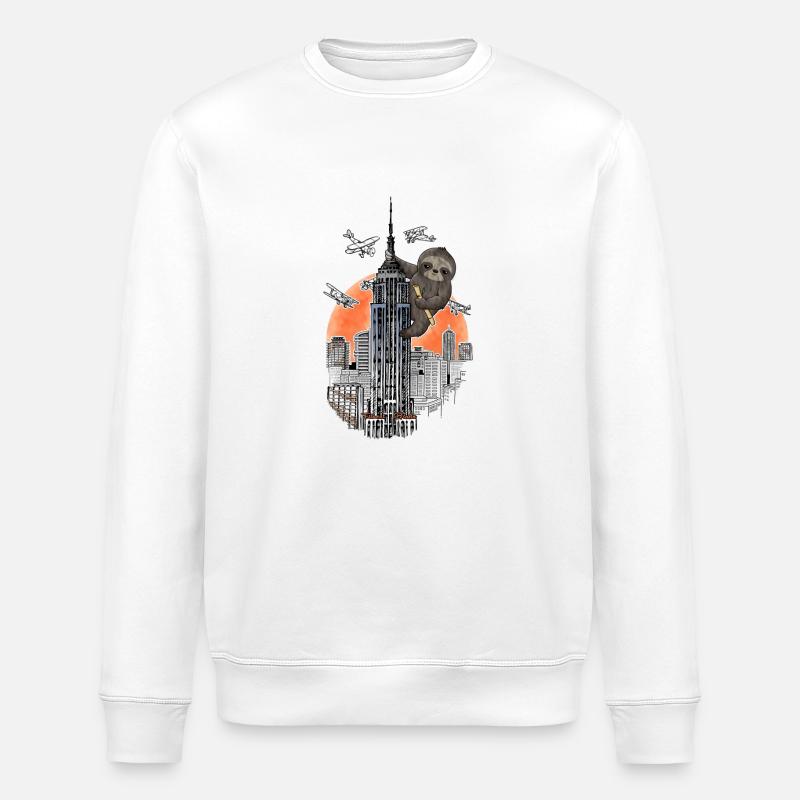 King Sloth - Sweat bio ROLLER Stanley/Stella Unisexe - blanc