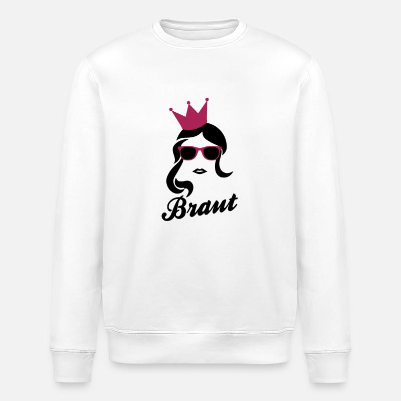 Braut - Team Braut - Stanley/Stella Unisex Bio-Sweatshirt ROLLER - Weiß