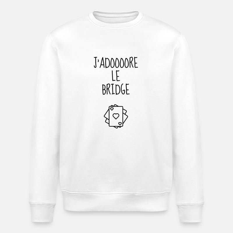 bridge / bridgeur / bridgeuse / cartes - Sweat bio ROLLER Stanley/Stella Unisexe - blanc