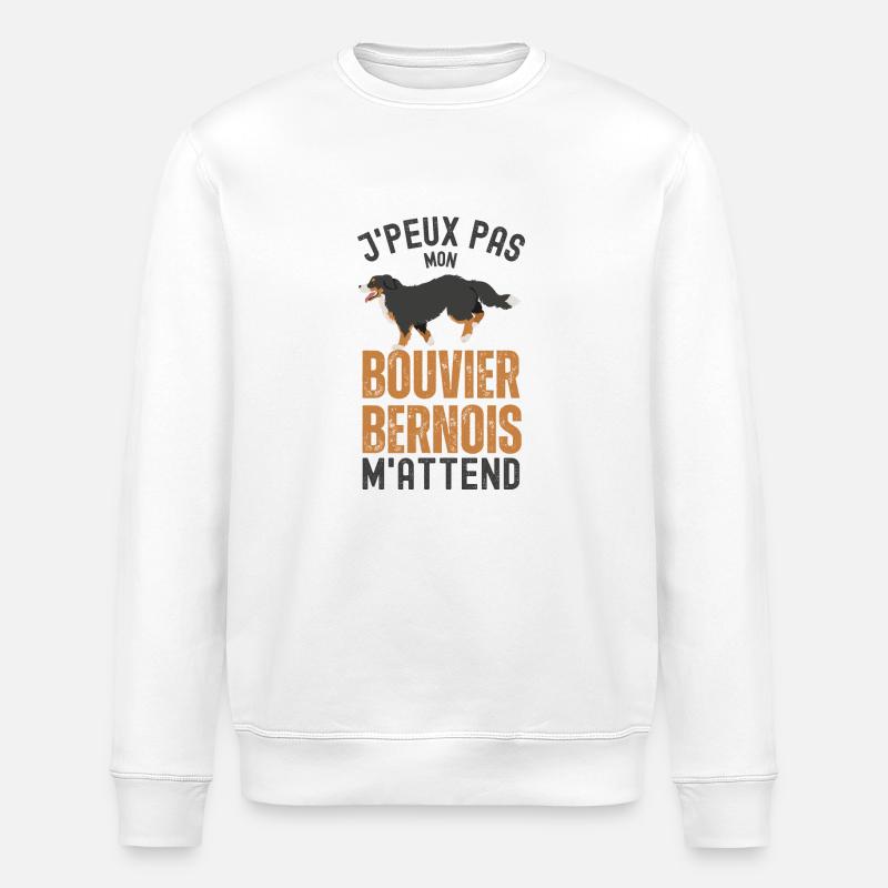 Bouvier bernois 6 - Sweat bio ROLLER Stanley/Stella Unisexe - blanc