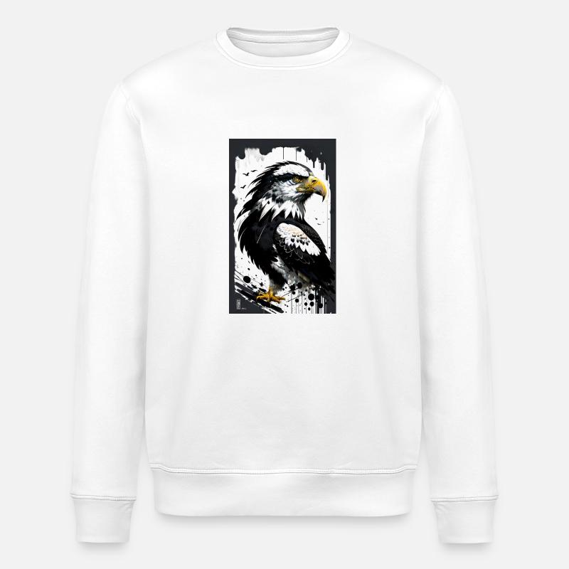 Majestic Eagle - Stanley/Stella ROLLER Unisex Organic Sweatshirt - white