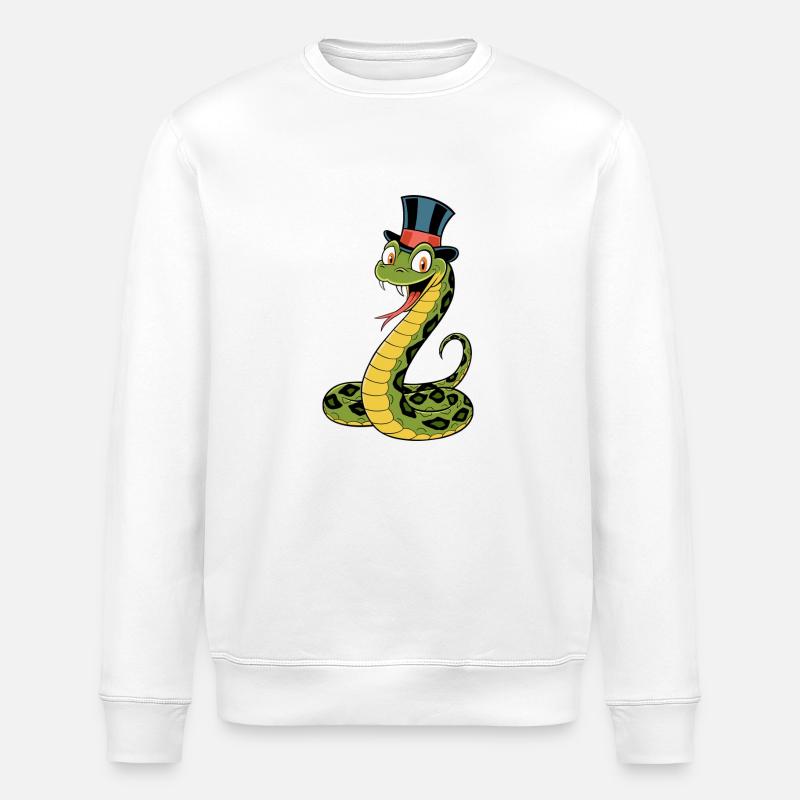 Stylish Serpent - Stanley/Stella Unisex Bio-Sweatshirt ROLLER - Weiß