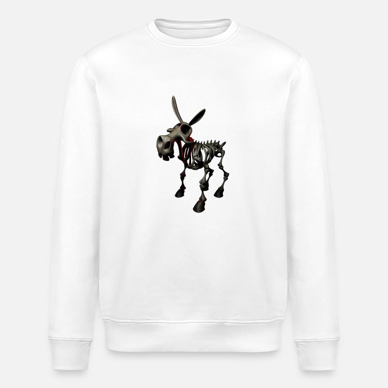 Hell's Donkey - Donkey from hell - Stanley/Stella ROLLER Unisex Organic Sweatshirt - white