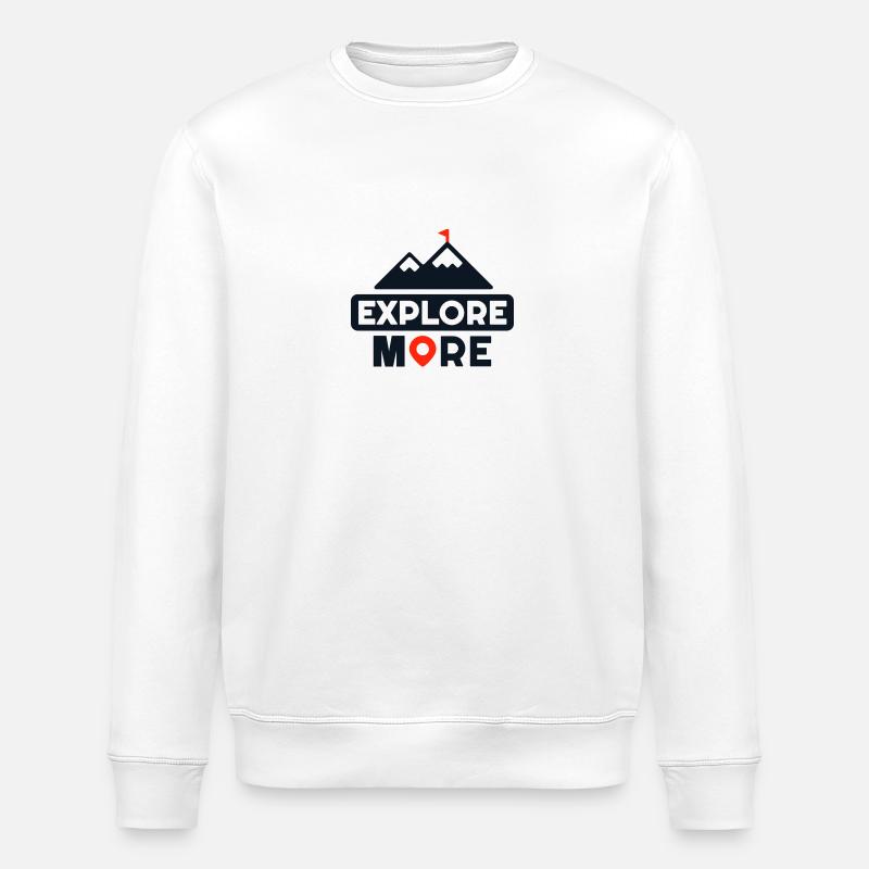 Explore More - Stanley/Stella ROLLER Unisex Organic Sweatshirt - white