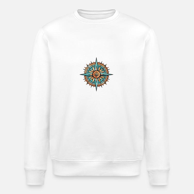 Kompass Travel - Stanley/Stella Unisex Bio-Sweatshirt ROLLER - Weiß