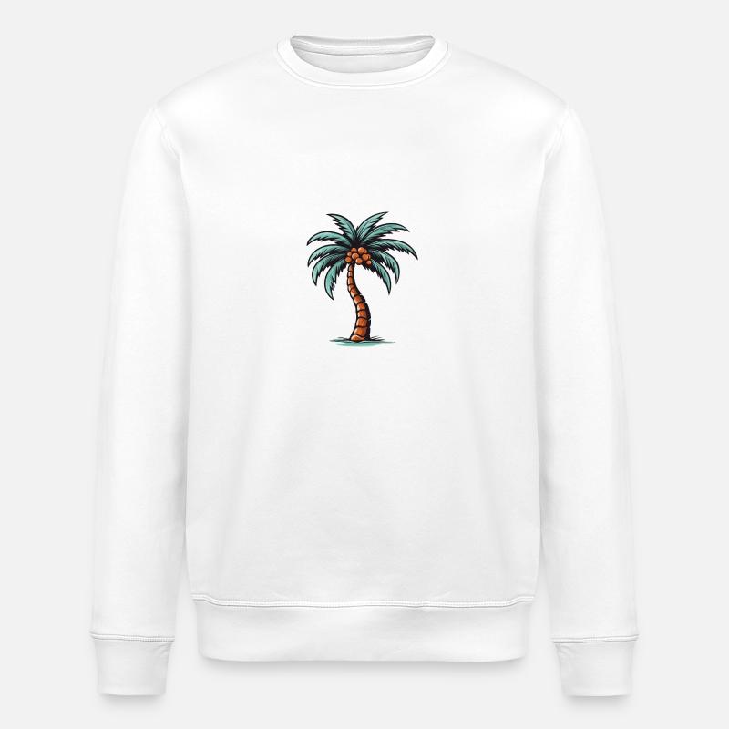 Palme Symbol - Stanley/Stella Unisex Bio-Sweatshirt ROLLER - Weiß