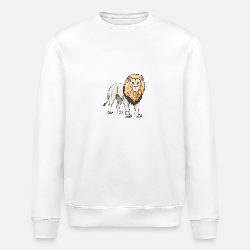 Löwe Tier - Stanley/Stella Unisex Bio-Sweatshirt ROLLER - Weiß