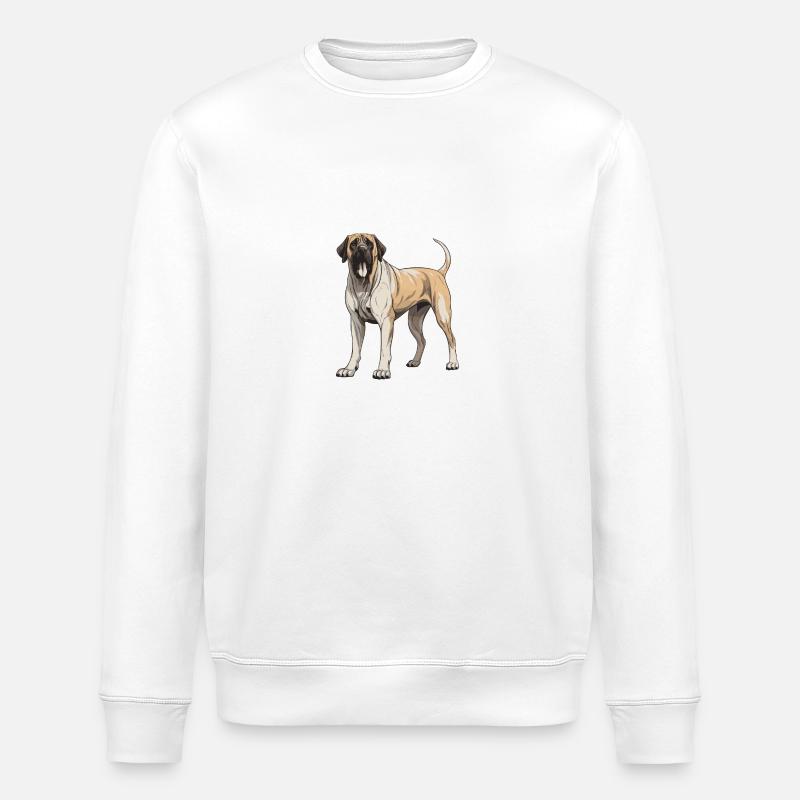 Mastiff Hund Tier - Stanley/Stella Unisex Bio-Sweatshirt ROLLER - Weiß