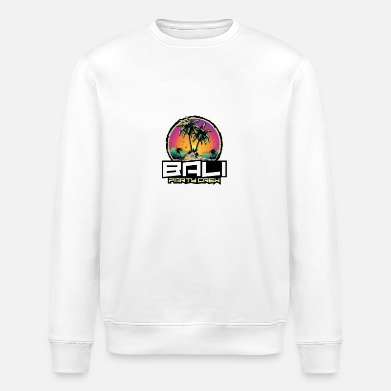 Vacances à Bali Party Crew - Sweat bio ROLLER Stanley/Stella Unisexe - blanc